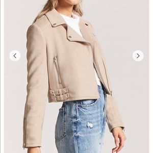 Cream leather jacket! Brand new, never worn.